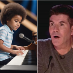 9-year-old boy wow the judges with his sweet voice by singing his original song. 🥰 😘Simon Cowell was stunned by his cuteness. Watch his beautiful performance below🤩⬇️