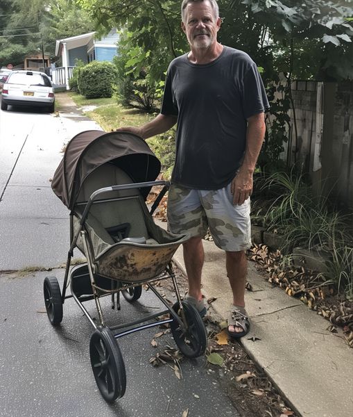 Poor Widowed Dad Buys Old Stroller at Flea Market, Hears Crackling Sound as He Puts Baby in It — Story of the Day