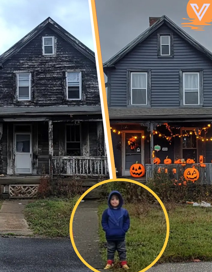 Boy Transforms Old Lady’s Home for Halloween – Her Heartwarming Reaction Will Melt You