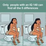 Challenge: Only individuals with a 140 IQ can spot all 5 differences!