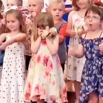 Little Girl Breaks Out Brilliant Dance Moves During a School Concert